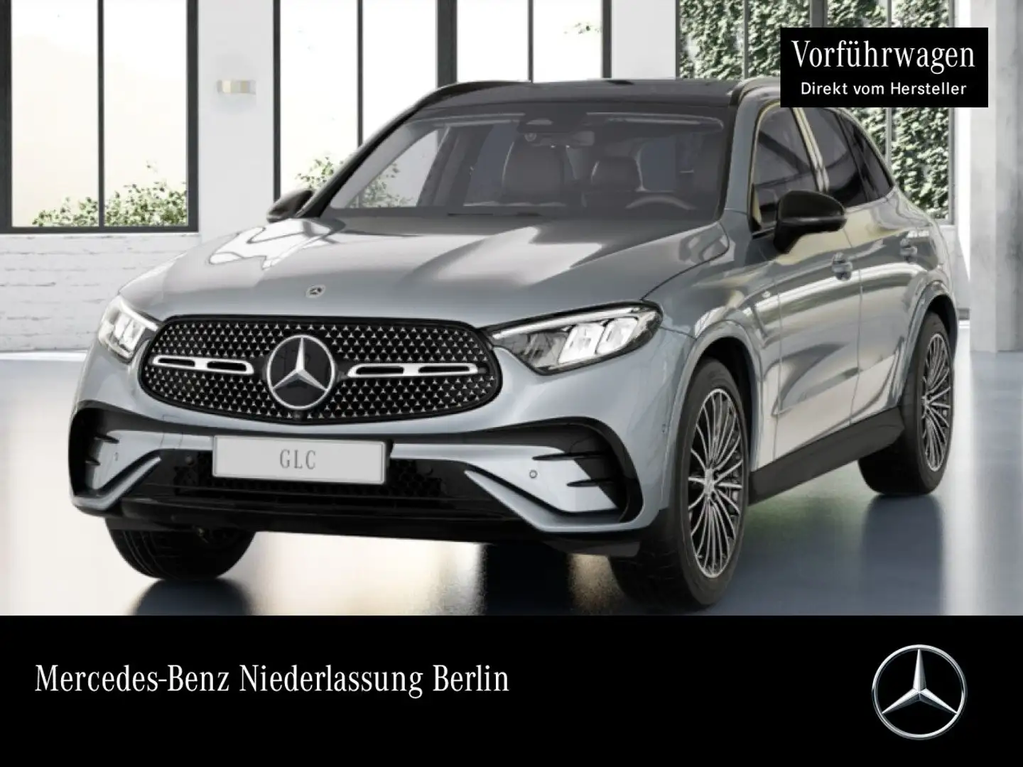 Mercedes-Benz GLC 300 e 4M AMG+NIGHT+PANO+360+AHK+LED+BURMESTER Silber - 1