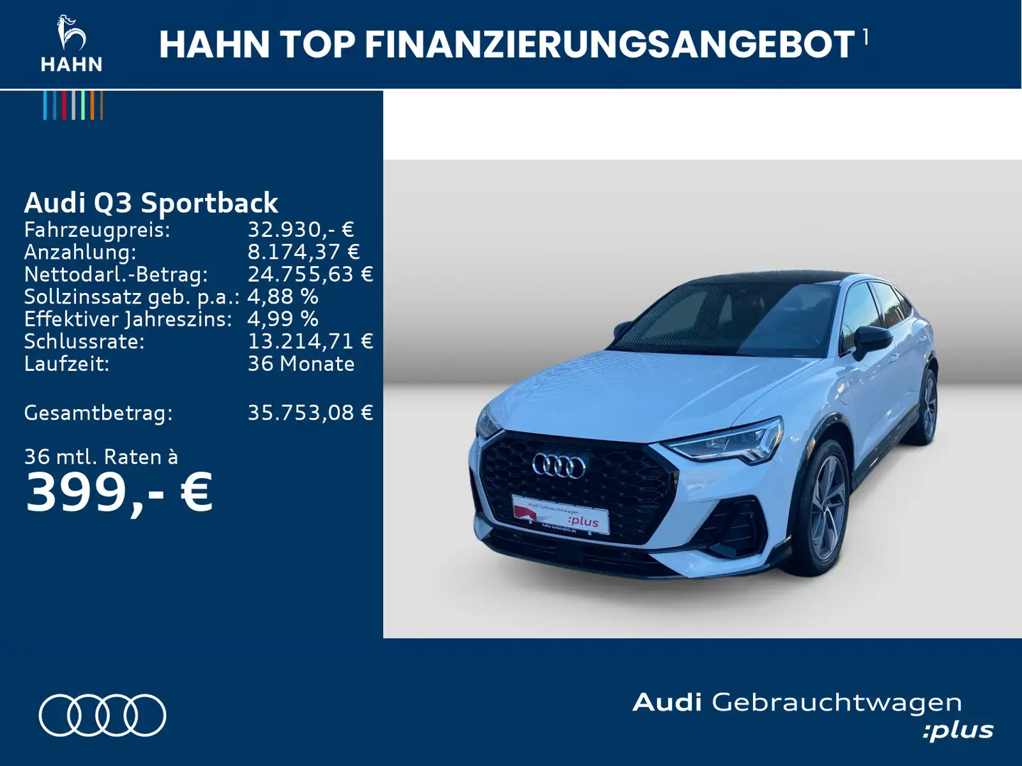 Audi Q3 45TFSIe S line S-trc Virtual AHK Op Blanc - 2