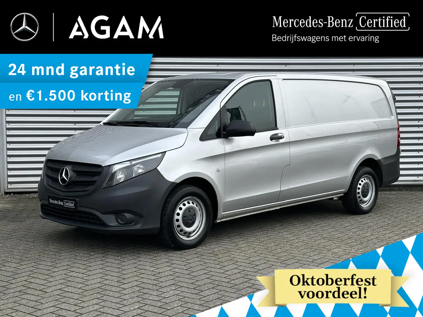 Mercedes-Benz Vito 114 CDI L2 Automaat Airco NavigatieApple Carplay- Silber - 1