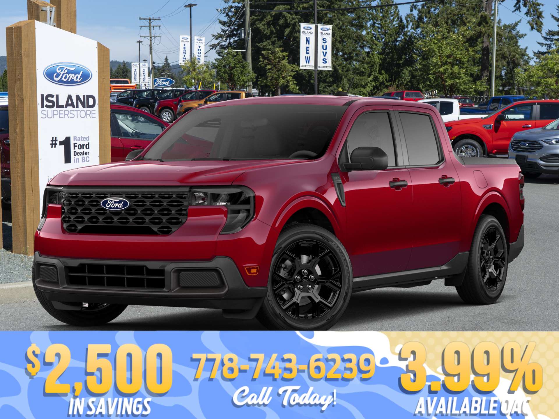Red 2026 Ford Maverick Pickup Truck All-Wheel Drive Automatic