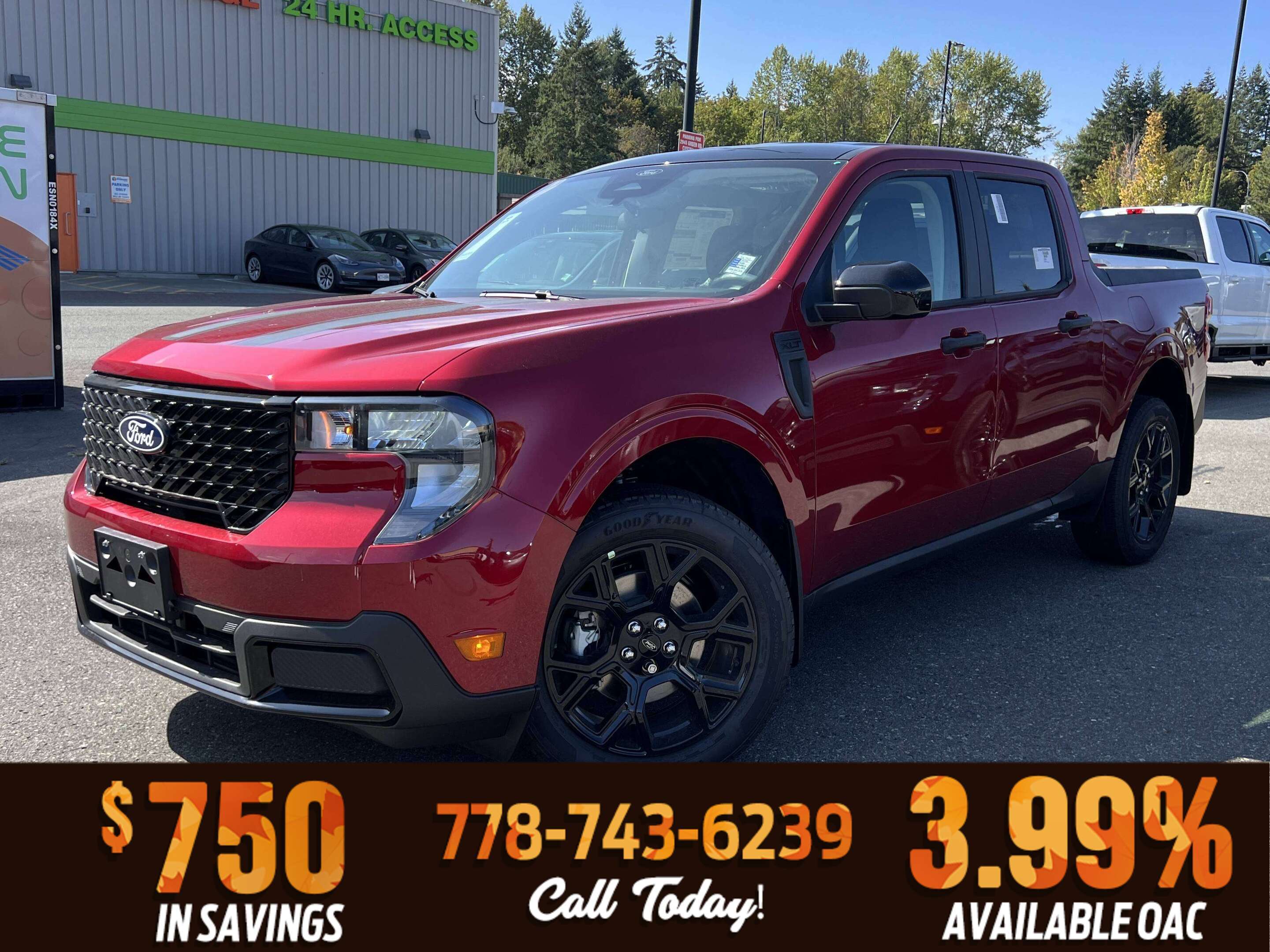 Red 2026 Ford Maverick Pickup Truck All-Wheel Drive Automatic