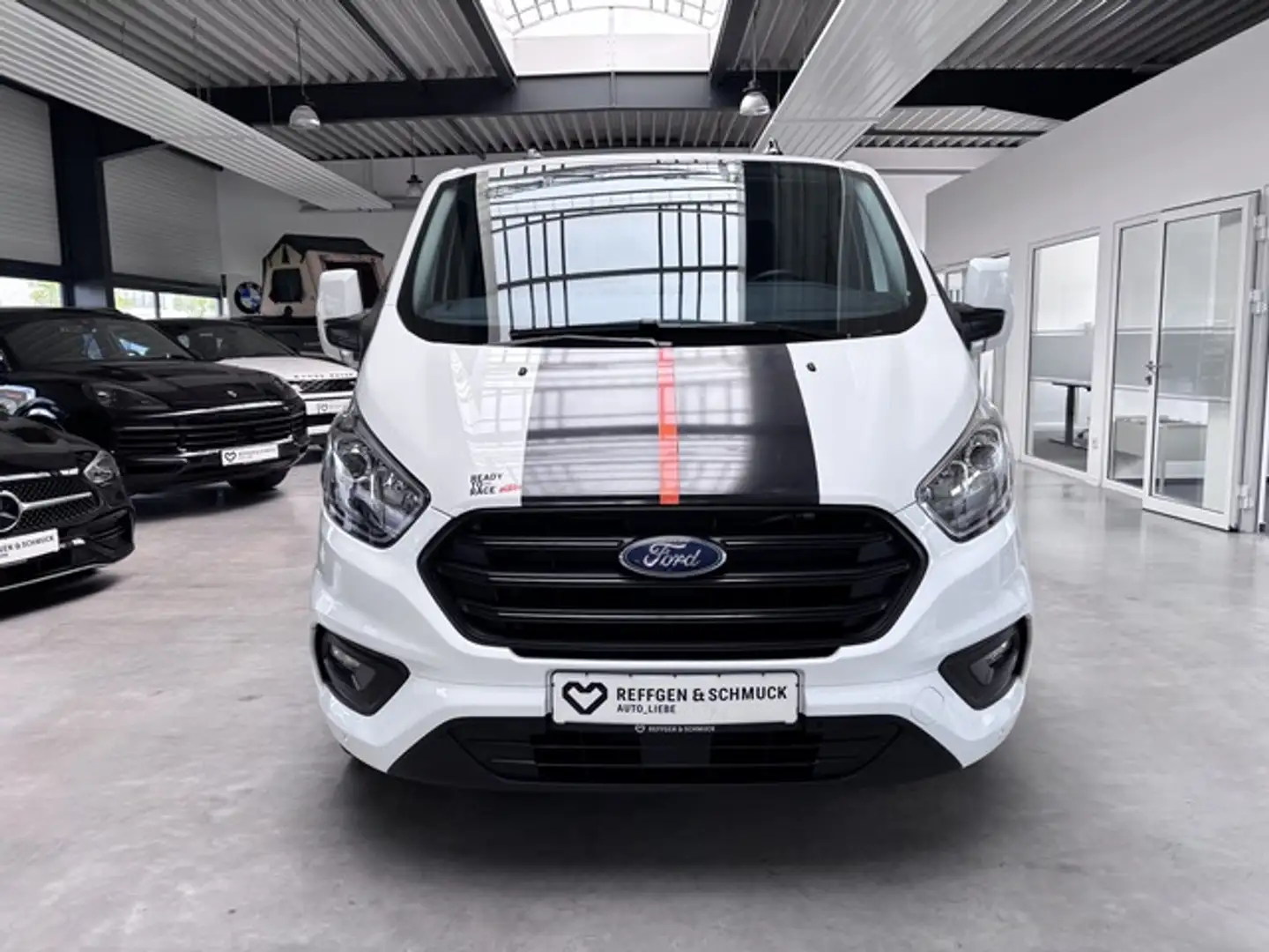 Ford Transit Custom KASTEN 340 L1 AUTOMAT+NAV+AHK+TÜV Blanc - 2