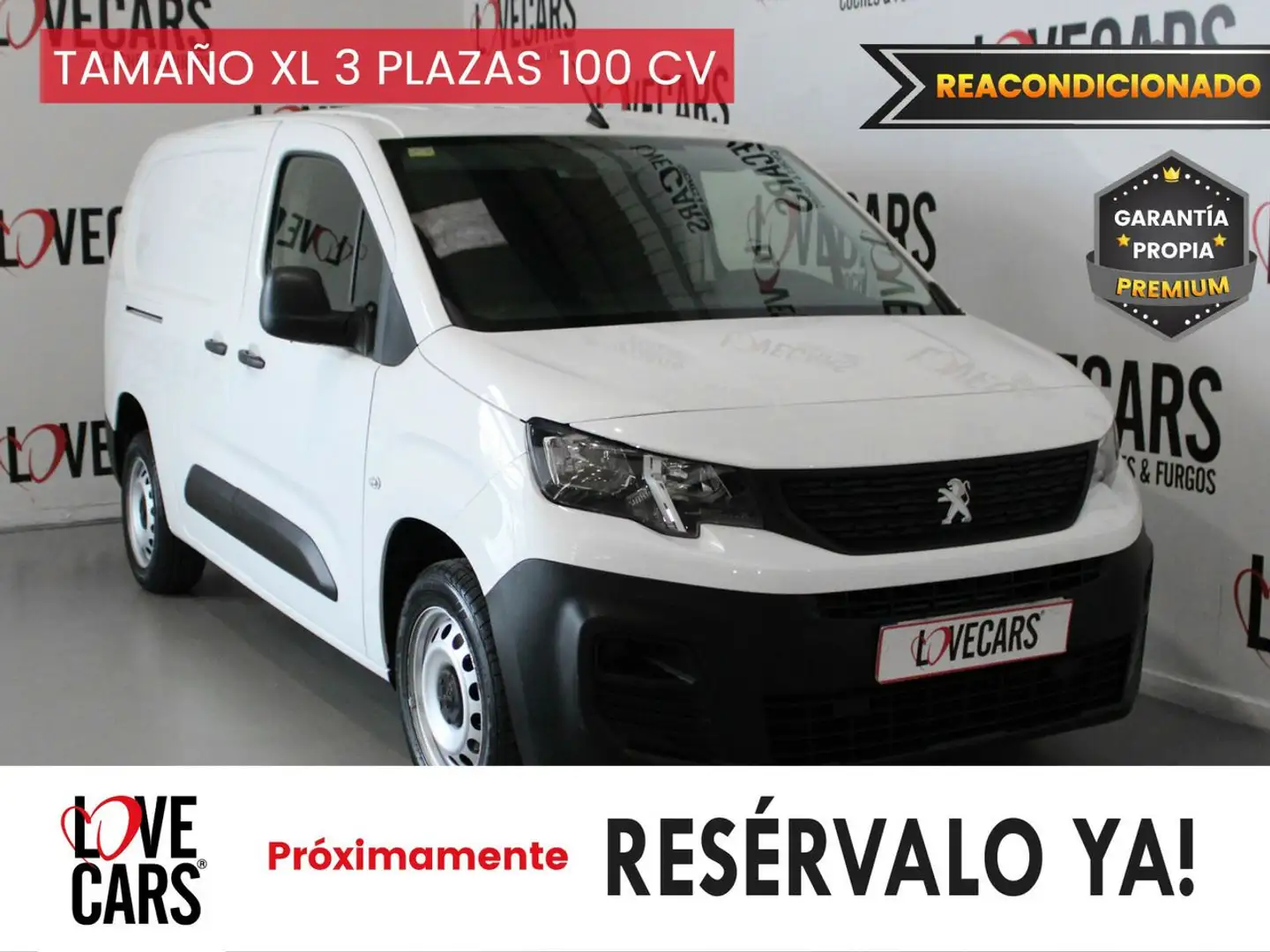 Peugeot Partner PREMIUM LONG 1000kg BlueHDi 130 6 Vel. 3 P Blanc - 1