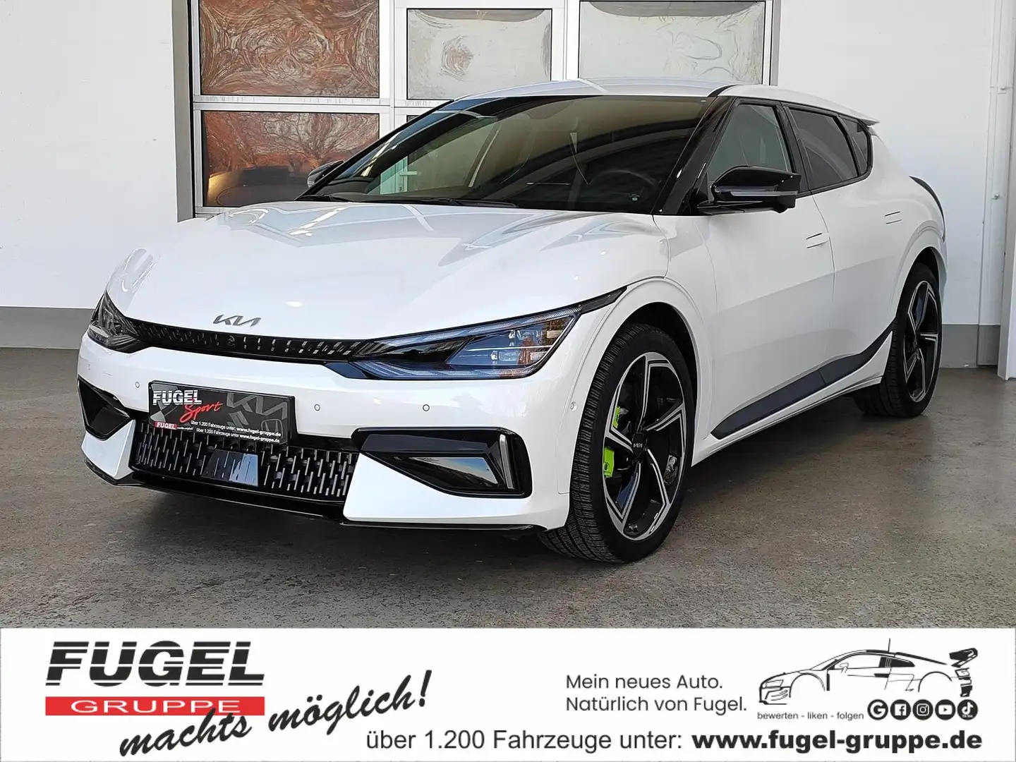 Kia EV6 77,4 GT 4WD LED|WP|21Z|4xSHZ|HuD|360° Blanc - 1