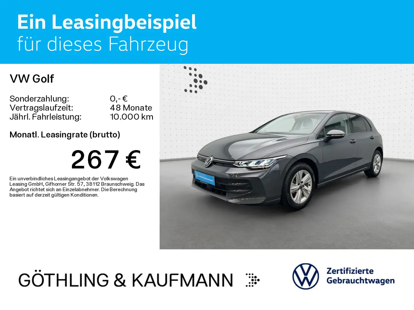 Volkswagen Golf Life 1.5 TSI*APP*KAM*SHZ*ASG*LED*Virtual*16 Grau - 2