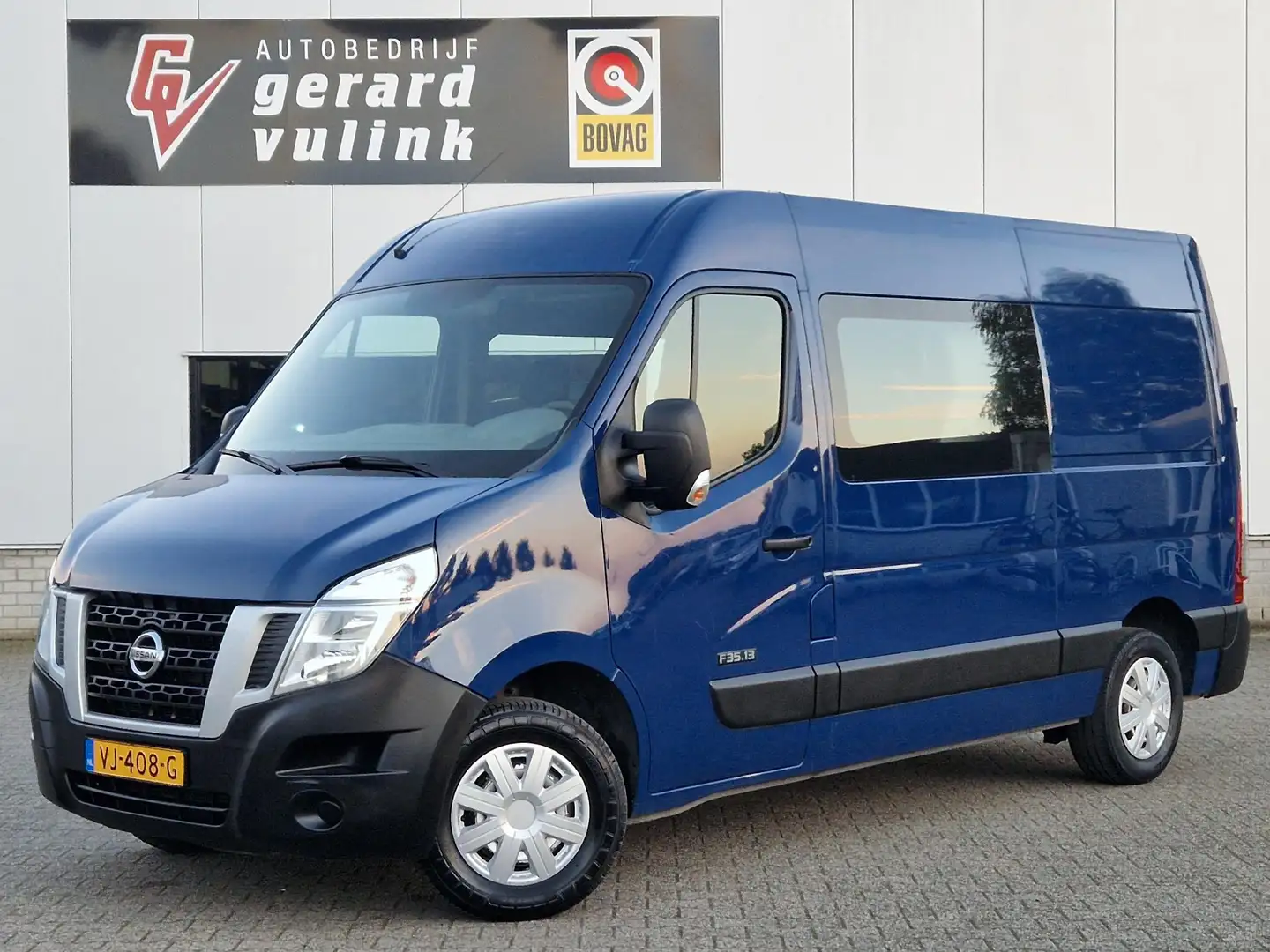 Nissan NV400 2.3 dCi L2H2 DC 5-PERSOONS AIRCO TREKHAAK Blauw - 1