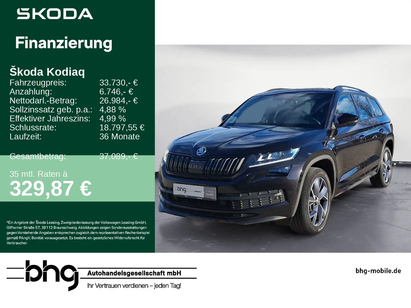 Skoda Kodiaq 2.0 TDI DSG Sportline 4x4 Schwarz - 1
