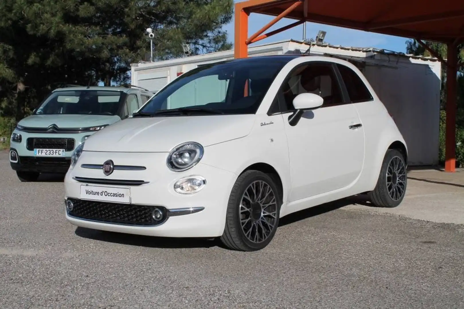 Fiat 500 ESSENCE/HYBRIDE 1.0L 70CV BTE 6VT PACK HAUT DE GAM Blanc - 2
