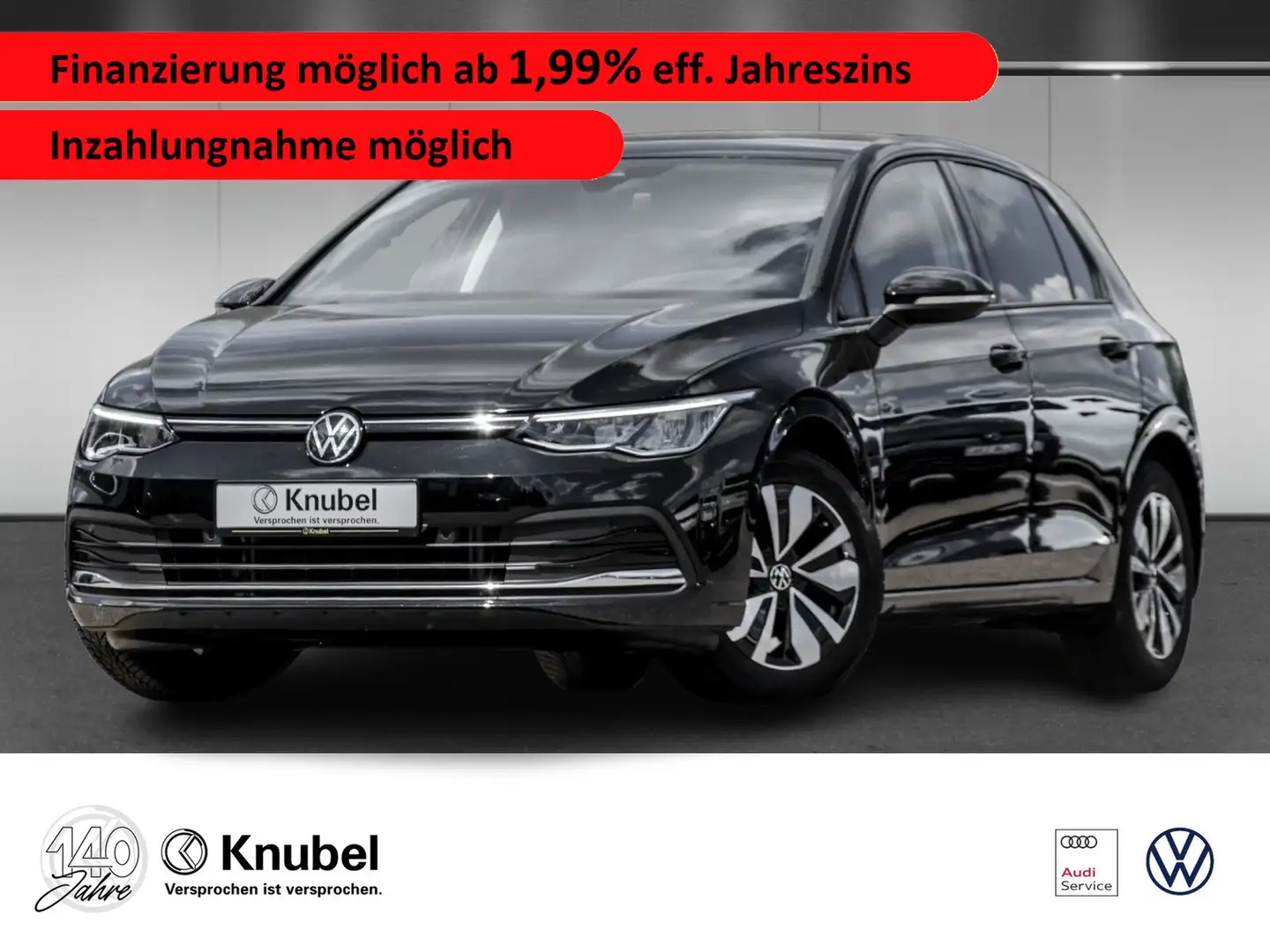 Volkswagen Golf VIII MOVE 1.5 TSI LED Navi AHK ACC Lenkradhzg. Zwart - 1