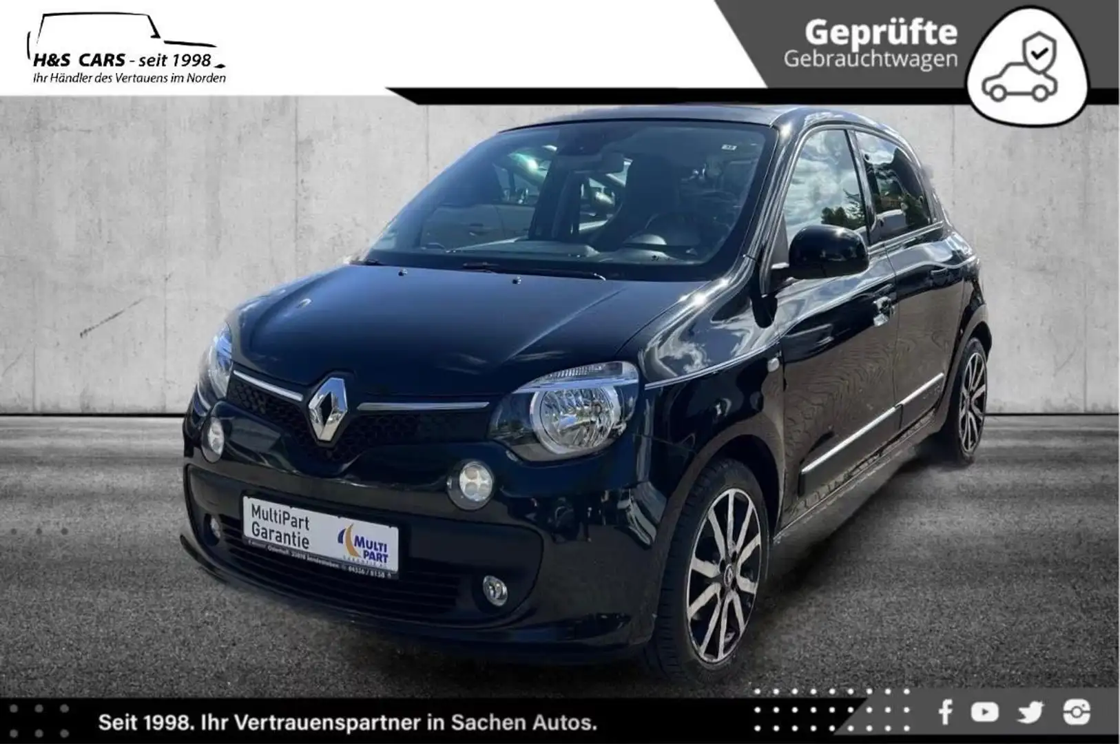 Renault Twingo Luxe ENERGY 90 2H PANO KAM LÜCKENLOS SERV Schwarz - 2