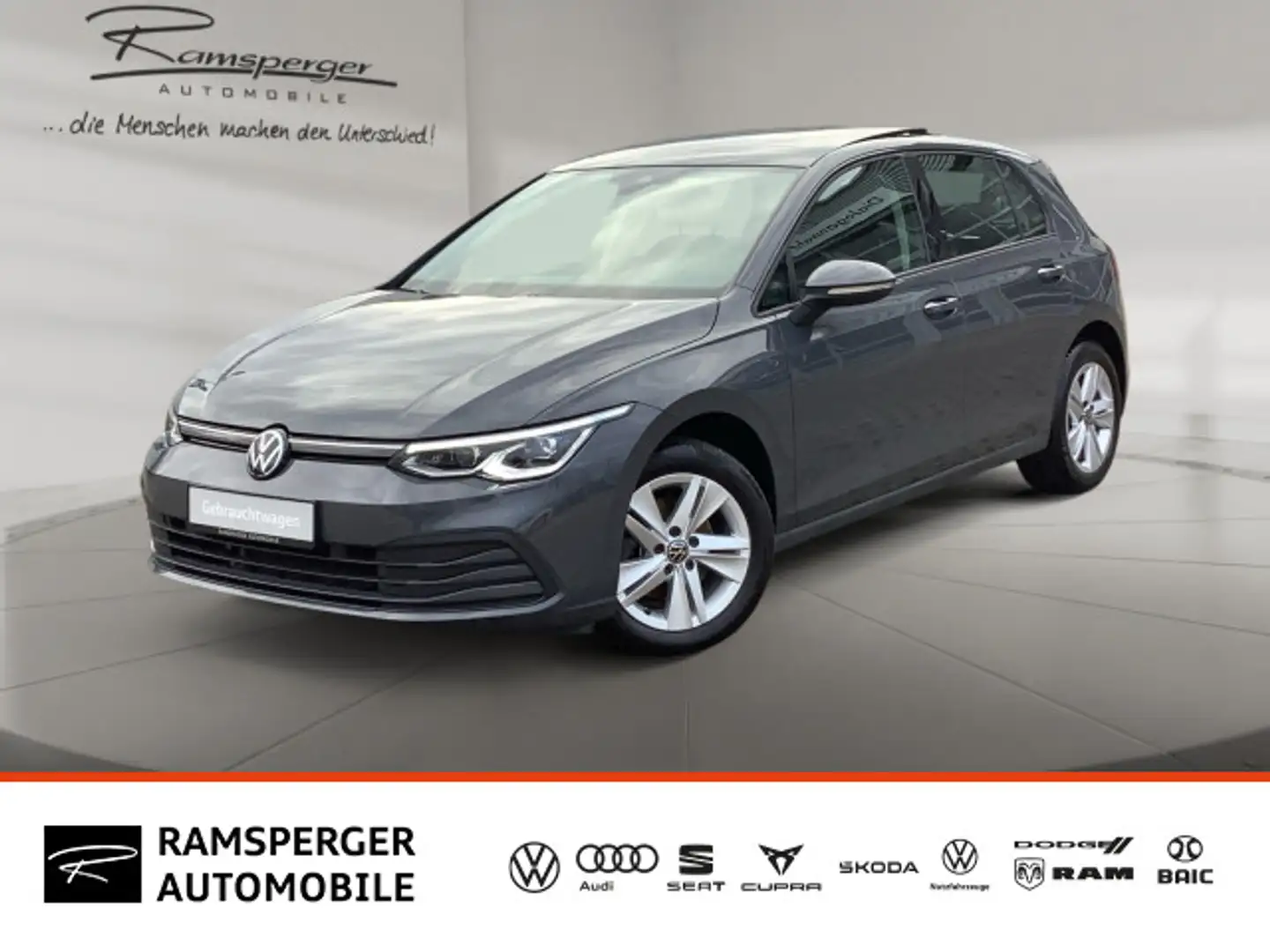 Volkswagen Golf VIII 2.0 TDI DSG Life AHK ACC Pano LED Navi Grau - 1