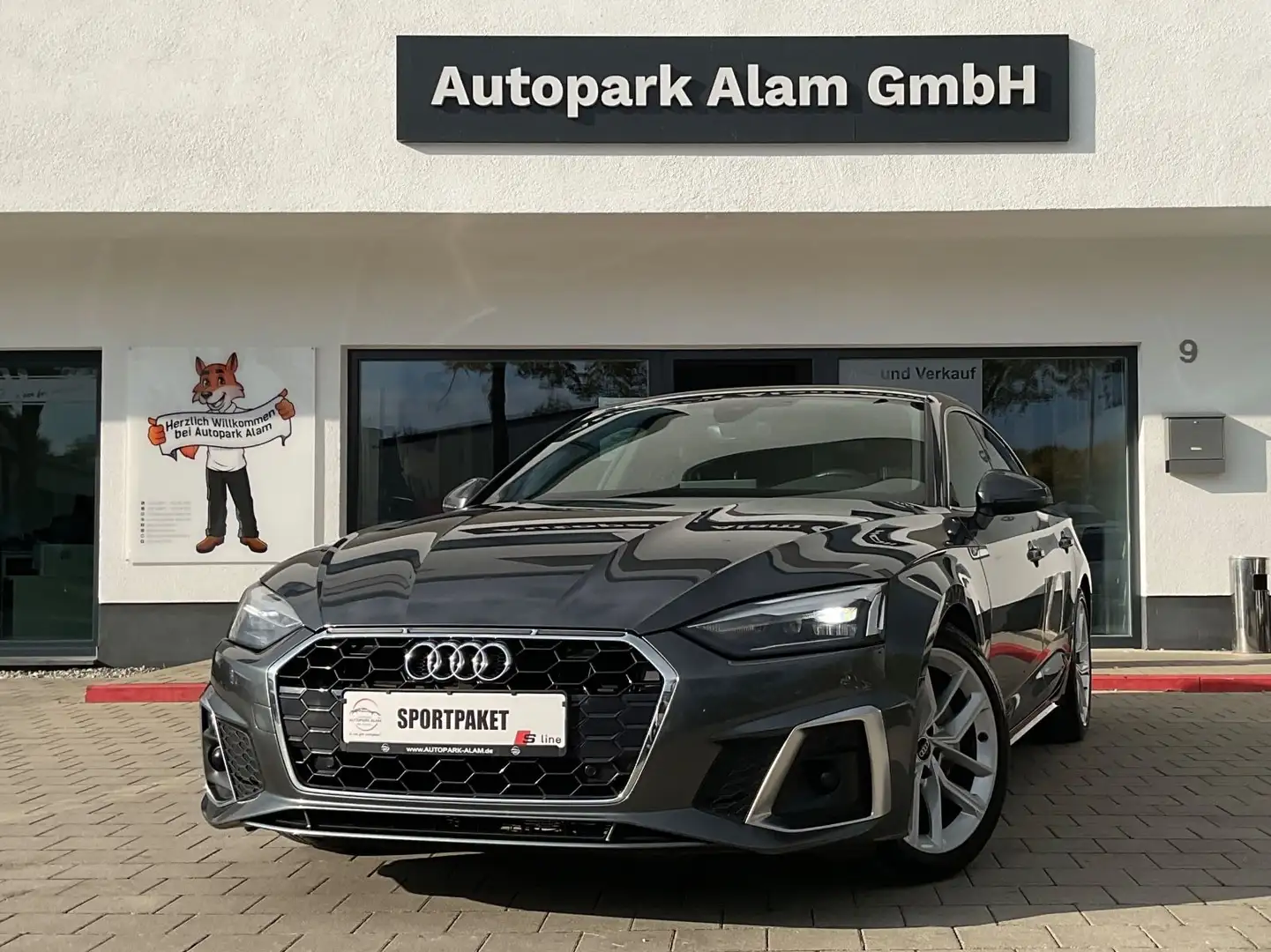 Audi A5 Sportback 40 TDI S line ACC DAB Lane RFK Side Gris - 1