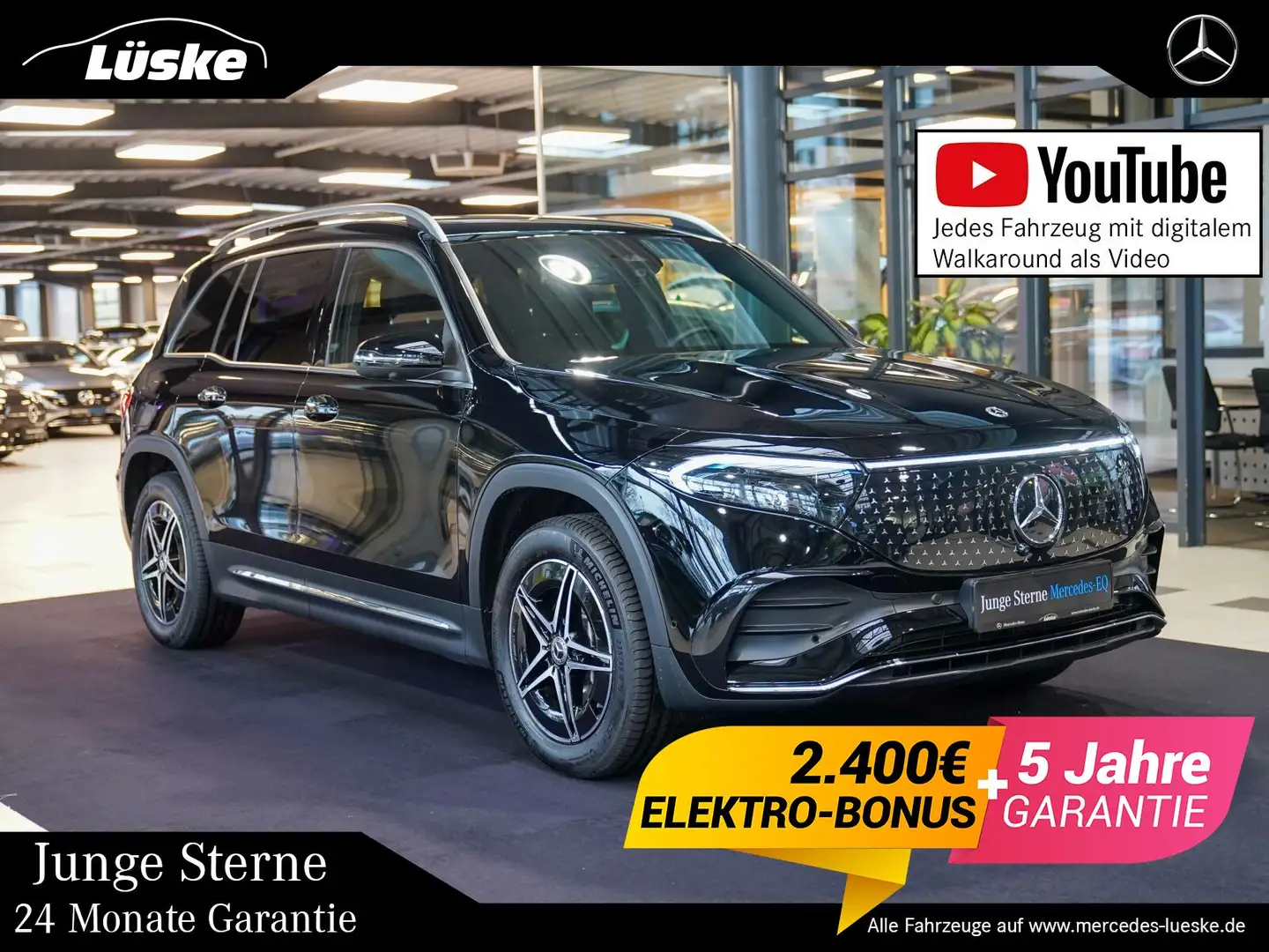 Mercedes-Benz EQB 350 EQB 350 4M AMG Line DISTRONIC DAB Memory AHK 360 Schwarz - 1