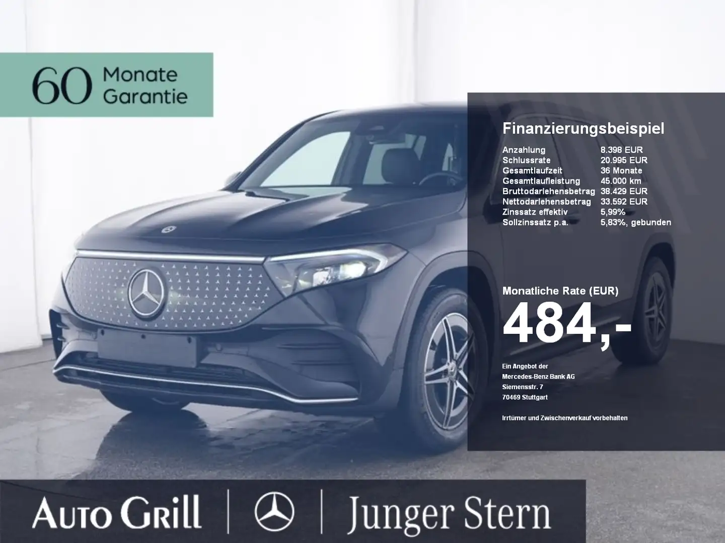 Mercedes-Benz EQB 300 4M AMG Adv Plus Distronic AHK Memo Schwarz - 1