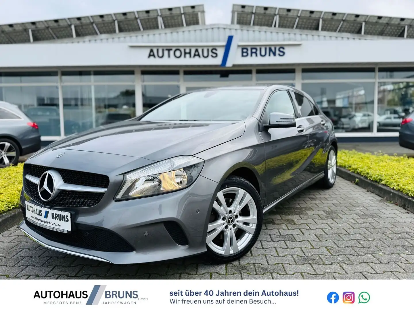Mercedes-Benz A 180 URBAN PTS, SHZ, Navi, Totwinkel, Tempomat, Media Gris - 1