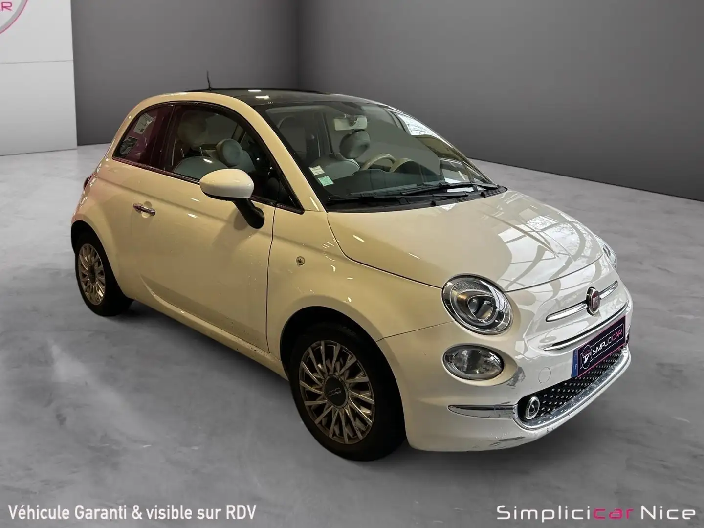 Fiat 500 500 1.2 69 ch Lounge Blanc - 1