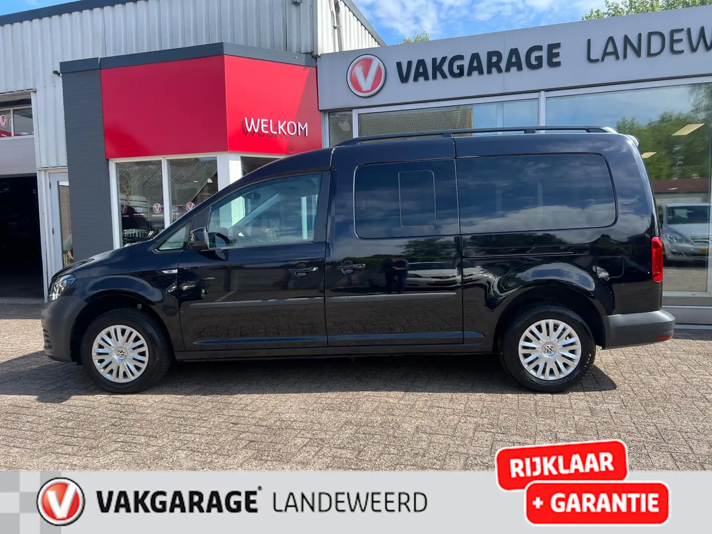Volkswagen Caddy Maxi 1.0 TSI, Cruise, PDC, 2x schuifdeur, 1e eigen Zwart - 2