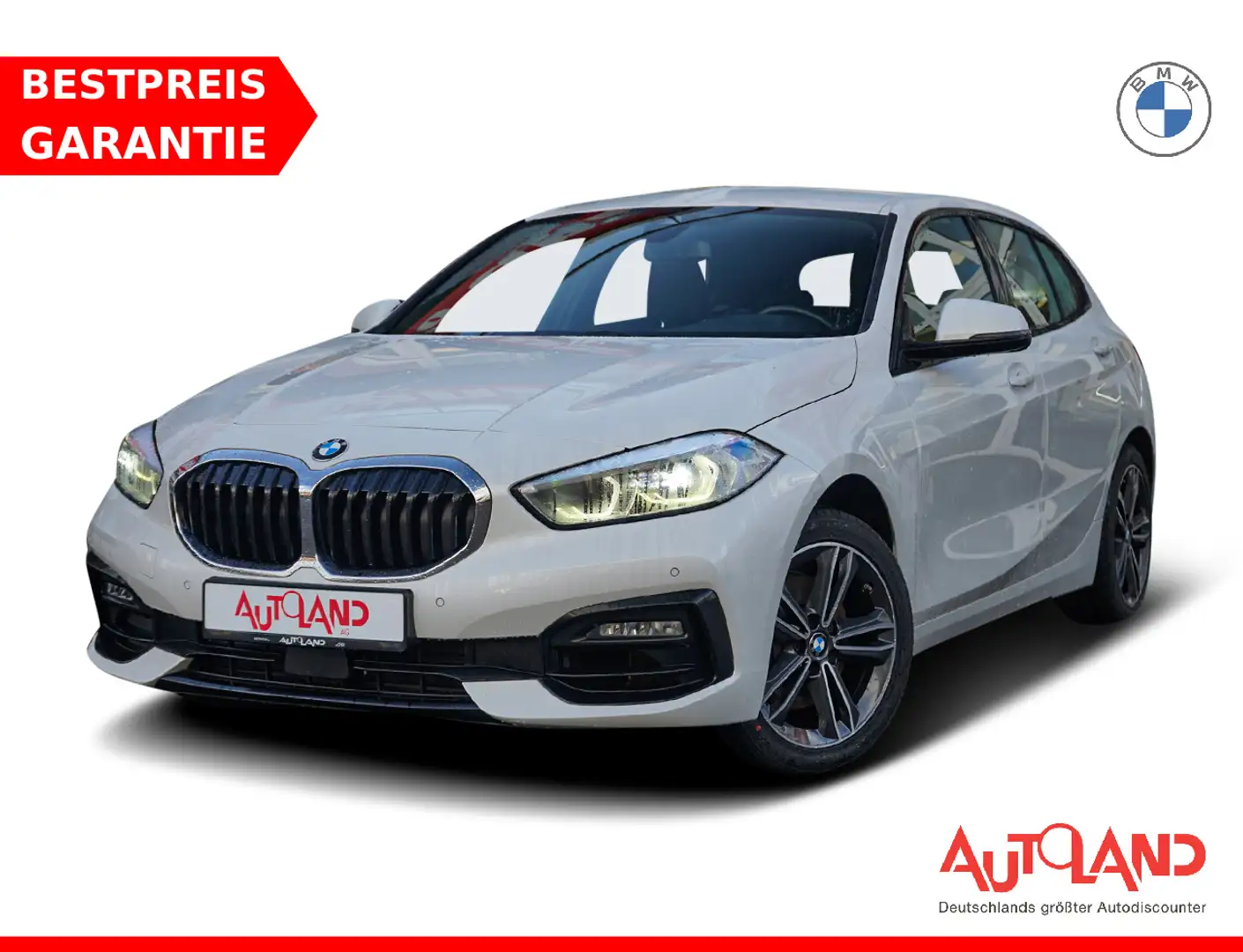 BMW 118 118i Sport-Line LED Klimaaut. Navi Tempomat DAB Weiß - 1