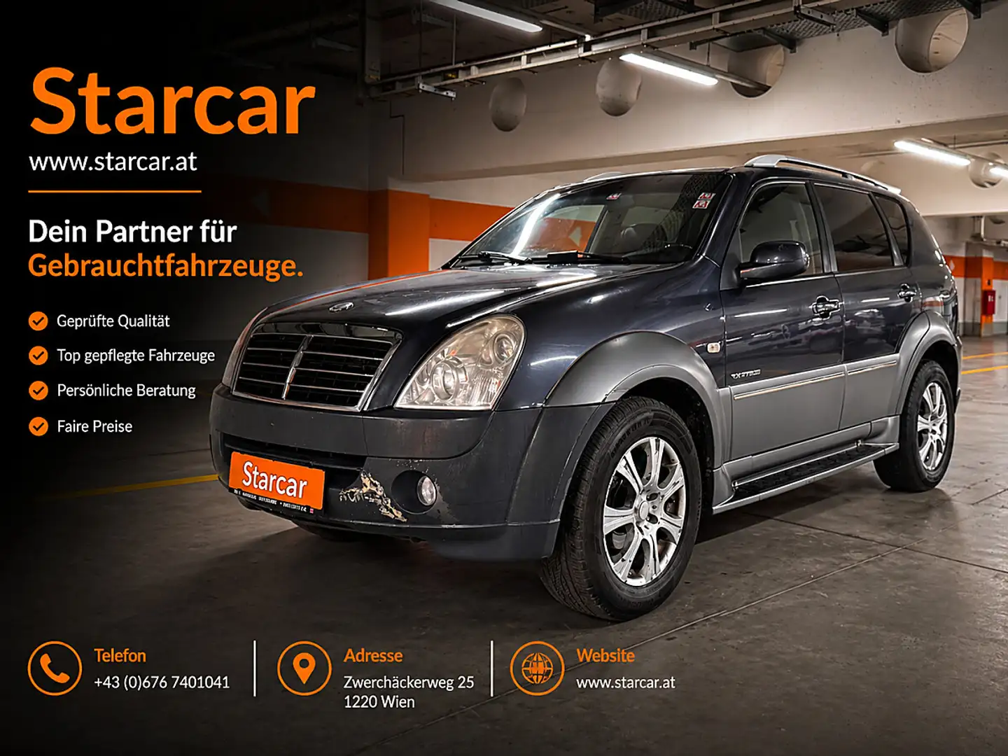 KGM Rexton II 2,7 Xdi Premium Aut.*KLIMA* Grau - 1