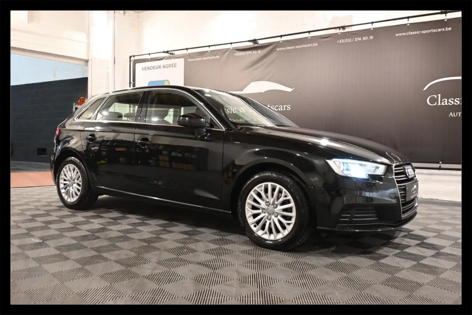 Audi A3 Sportback 1.6 TDi EURO 6 / CUIR / GPS NAVI / XENON Zwart - 1