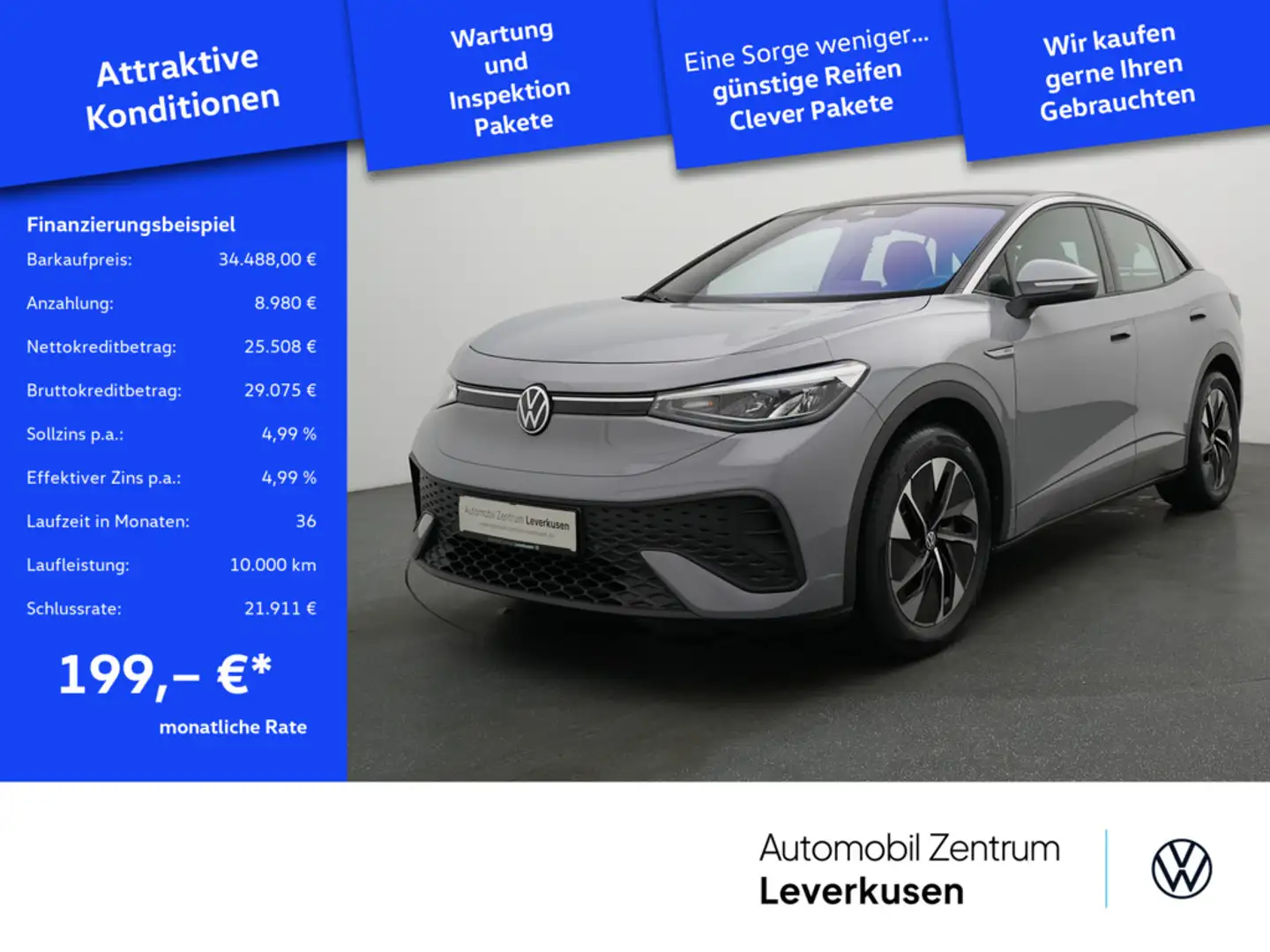 Volkswagen ID.5 Pro Performance 77KWH AHK NAVI VIRT ACC Grau - 1