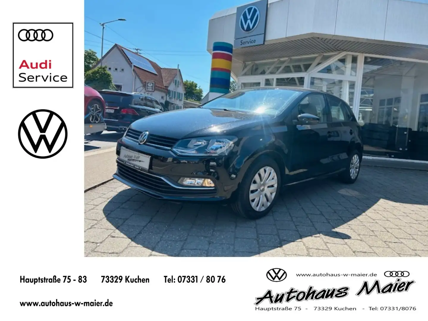Volkswagen Polo 1.0 TSI Comfortline KLIMA/PDC/CD Zwart - 1