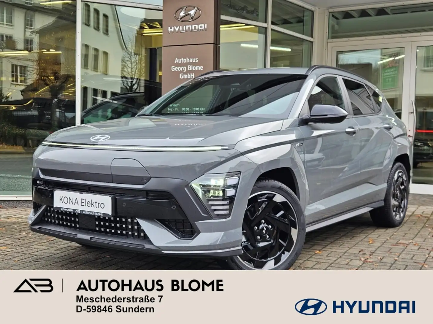 Hyundai KONA 65,4 kWh N LINE, elektr. Heckklappe, Navi, LED, 19 Grau - 1