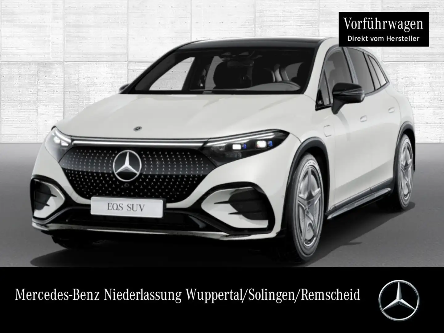 Mercedes-Benz EQS SUV EQS 450 4MATIC SUV Sport-AMG Night Pano-Dach Leder Weiß - 1