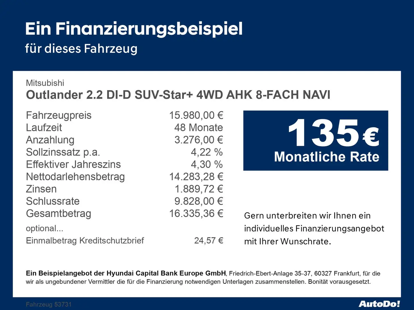 Mitsubishi Outlander 2.2 DI-D SUV-Star+ 4WD AHK 8-FACH NAVI Grau - 2