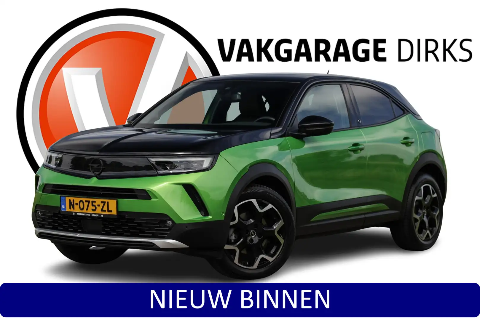 Opel Mokka-E Ultimate 50-kWh 11kw ✅3 Fase ✅ Alcantara ✅ LED Groen - 1