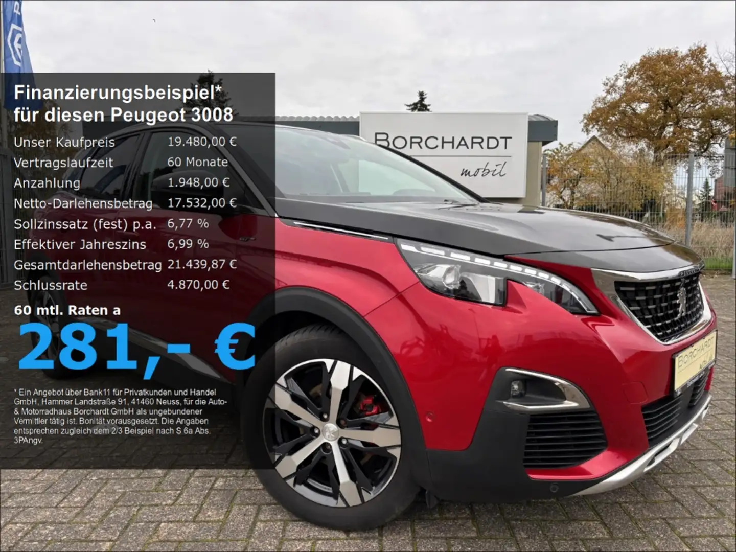 Peugeot 3008 *GT-Line*Leder*LED-Paket*AppleCarplay*SHZ*Rot* Rot - 1