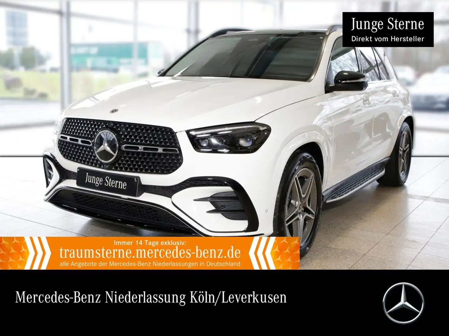 Mercedes-Benz GLE 350 de 4M AMG+NIGHT+PANO+360+AHK+MULTIBEAM+20" Weiß - 1