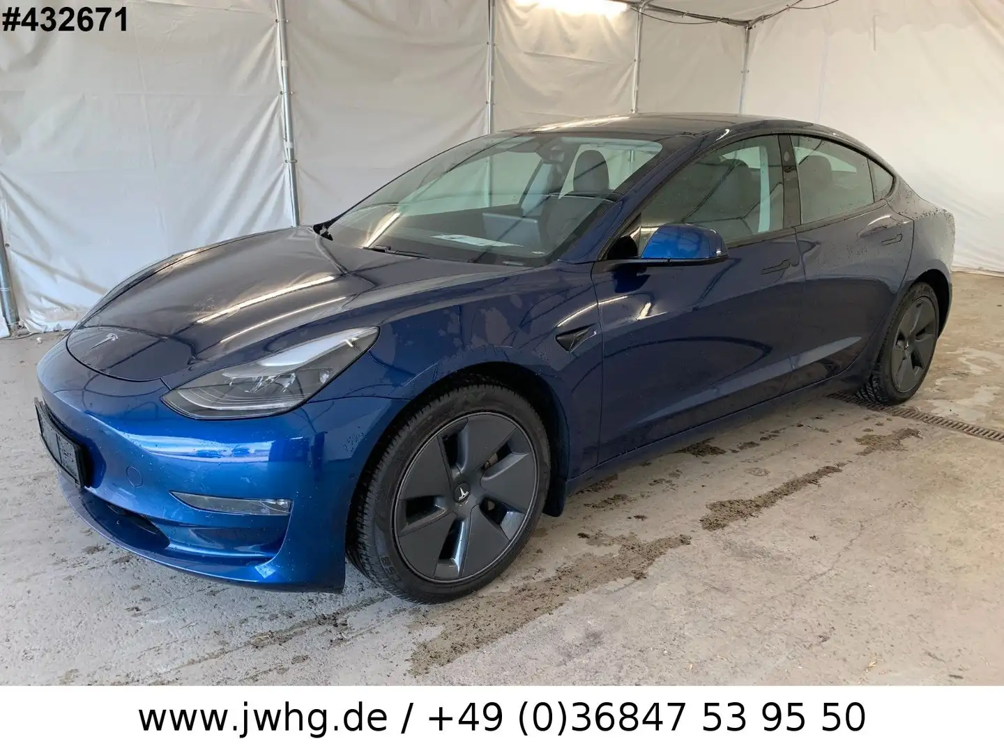 Tesla Model 3 LR Dual 82kWh Wärmepumpe Autopilot-3 Blau - 1