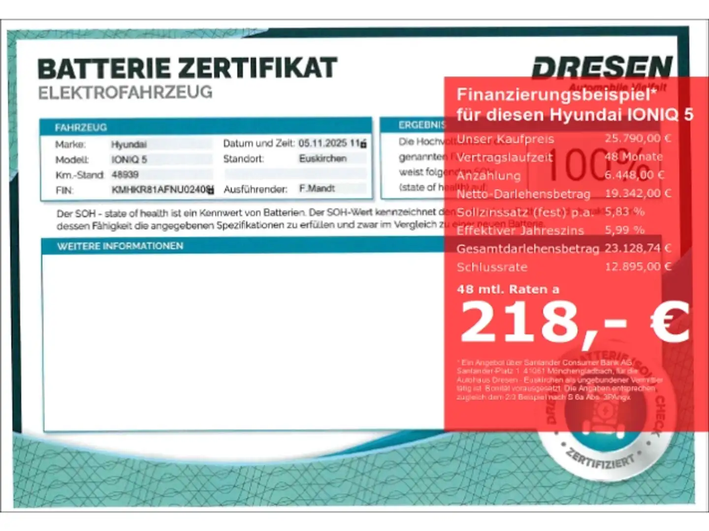 Hyundai IONIQ 5 72,6 kWh RWD UNIQ 20'' 360° Kamera HUD BOSE LED Noir - 1