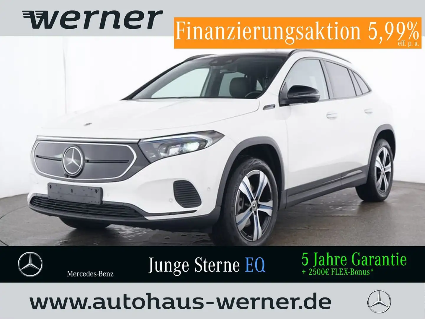 Mercedes-Benz EQA 250 EL-ART-ADV+ NIGHT PANO FAP 360° SOUND 19 Weiß - 1
