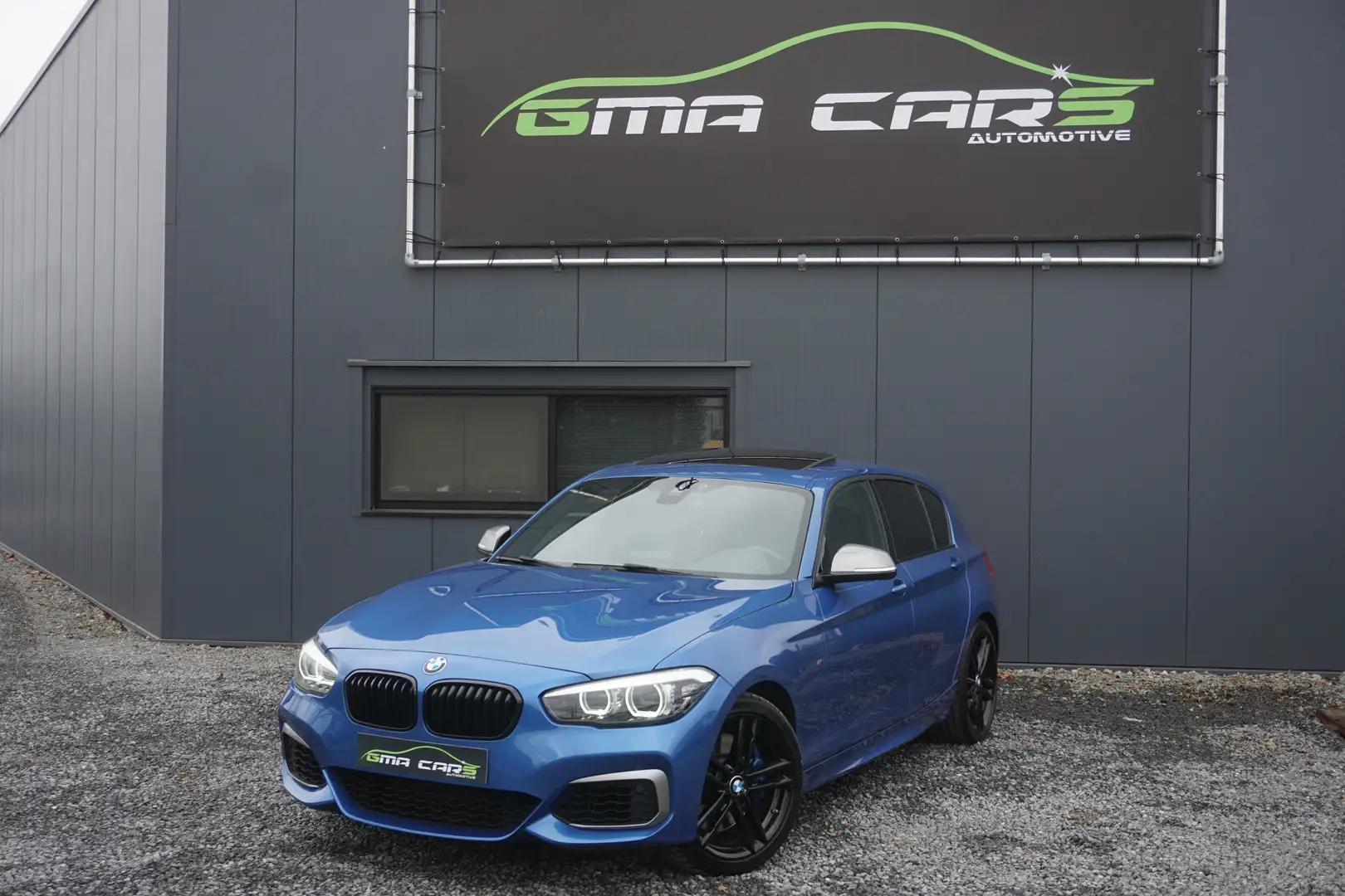 BMW 140 M140i Sport-Aut. Navi-Leder-Cam-PDC-Garantie Bleu - 1