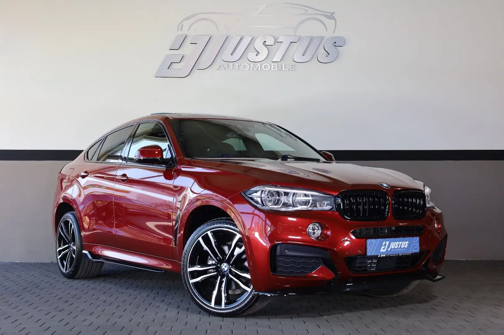 BMW X6 xDrive35i/360*/HUD/TOTW/4xSHZ/SBD/4-Zone/R21 Червоний - 1