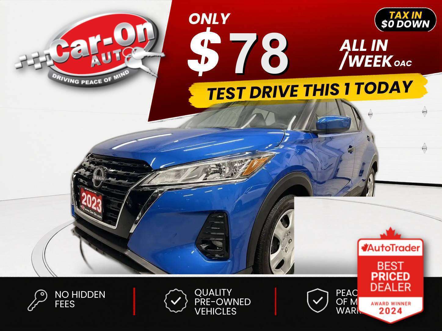 Blue 2023 Nissan Kicks SUV / Crossover Front-Wheel Drive Automatic