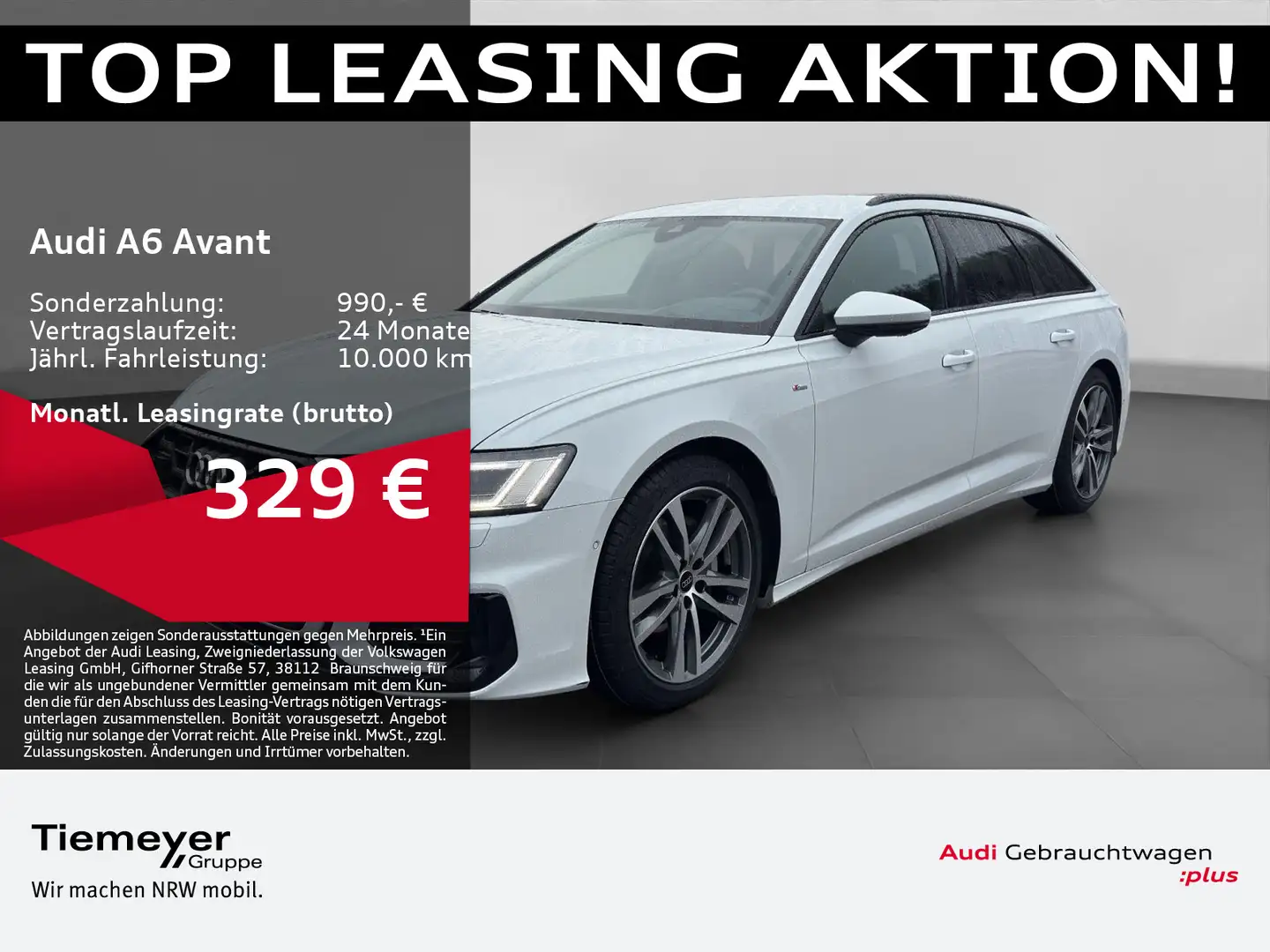 Audi A6 40 TDI S LINE MATRIX HuD 360° LEDER Weiß - 1