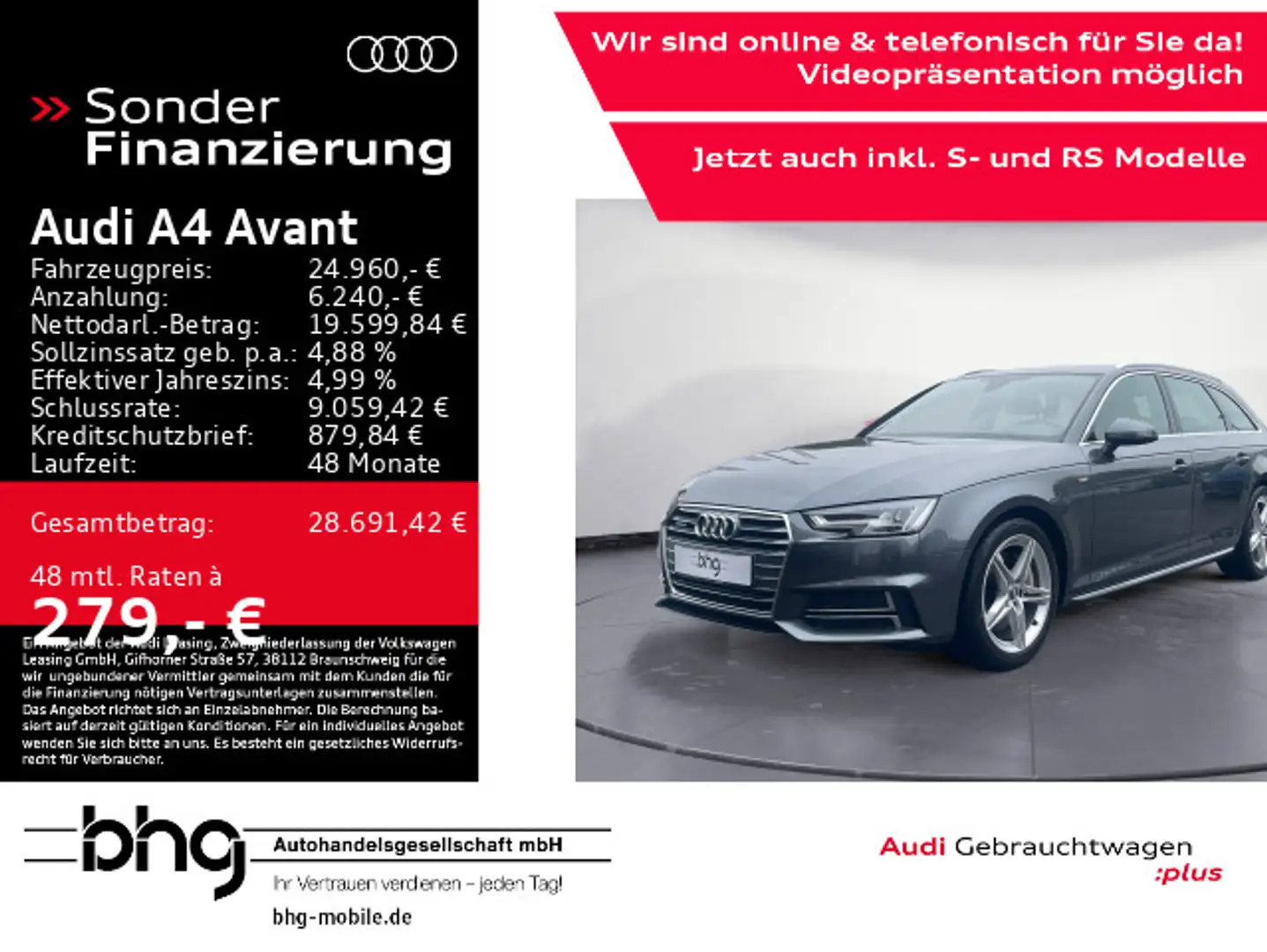 Audi A4 2.0 TFSI quattro sport Grigio - 1