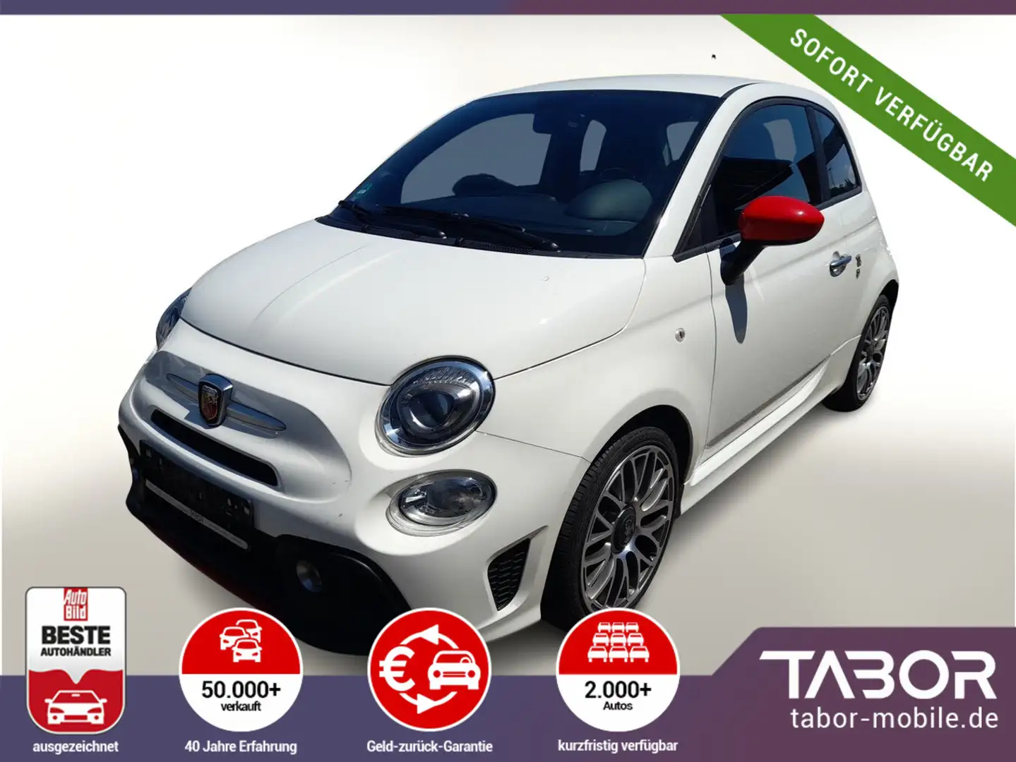 Abarth 595 1.4 T-Jet 16V 145 Nav 17Z Touring EsteticoK Blanc - 1