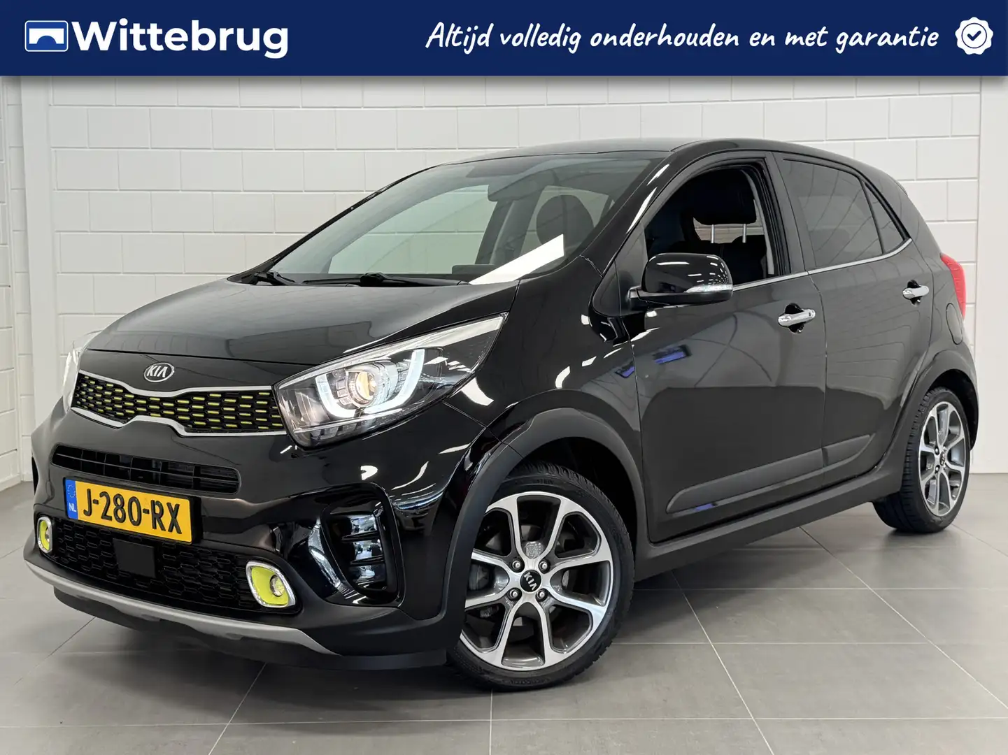Kia Picanto 1.0 T-GDI X-Line Sportief, opvallend, stoere auto! Zwart - 1