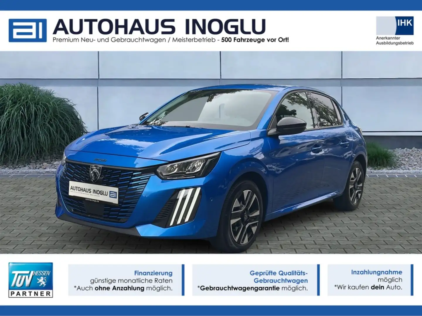 Peugeot 208 Hybrid 100 Allure eDCS6 Multimedia+360° Kam+ACC+ Blau - 1