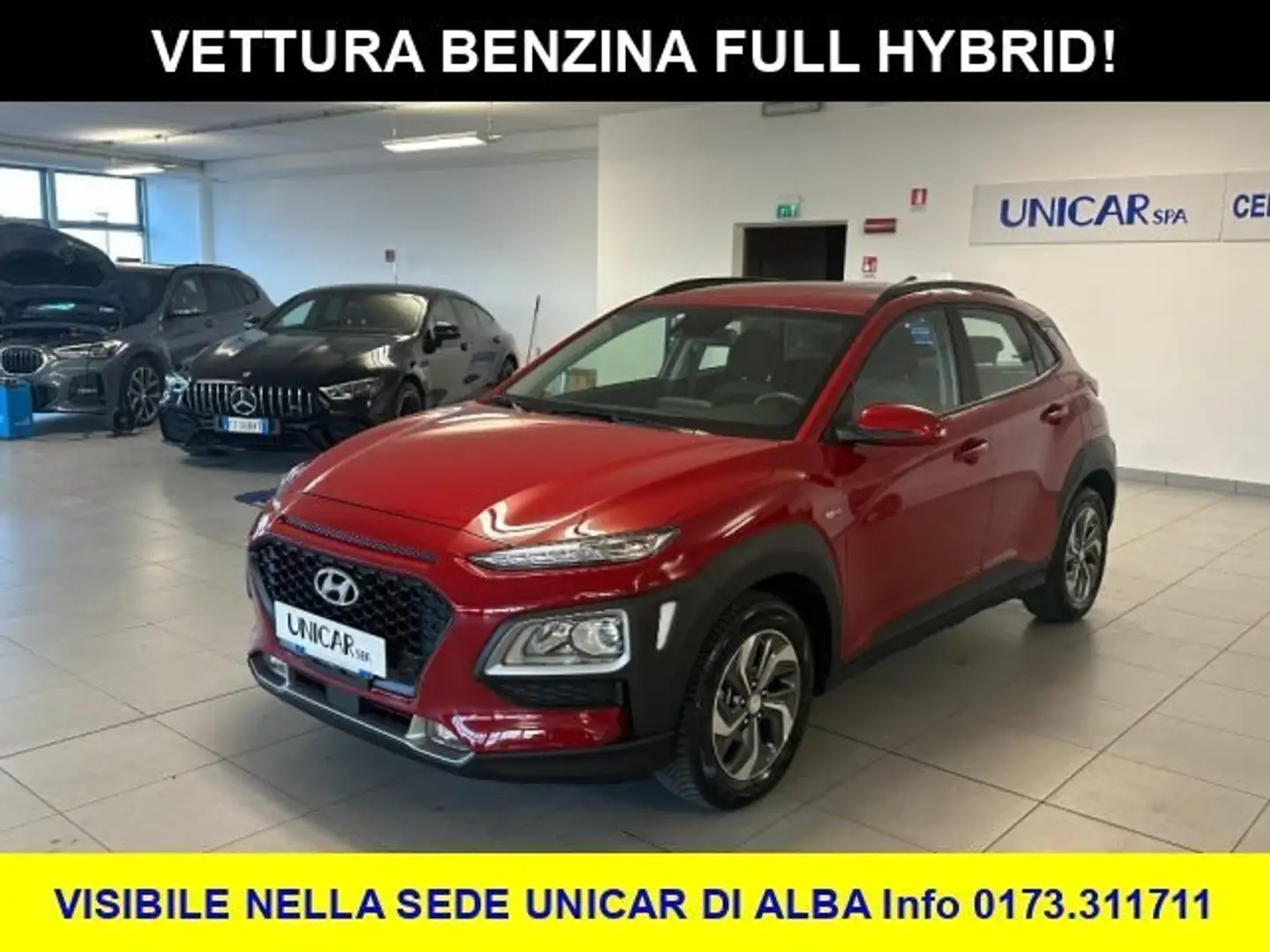 Hyundai KONA 1.600 BENZINA HYBRID 105 CV XTECH CAMBIO AUTO! Rosso - 1