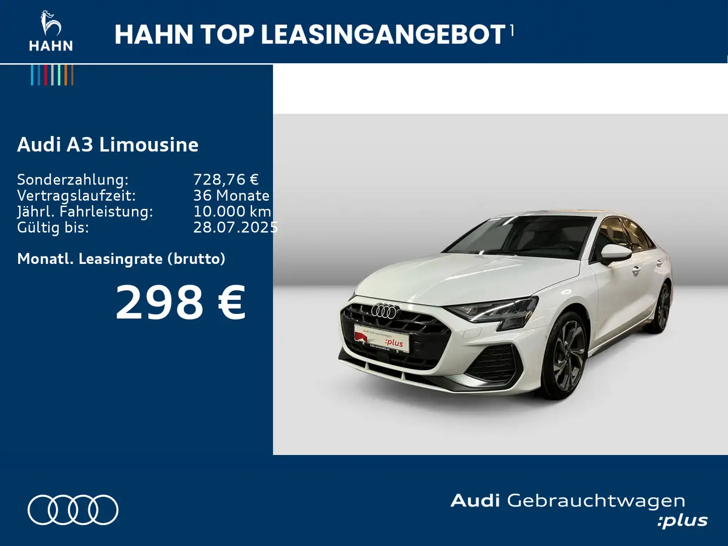 Audi A3 35 TFSI S line Virtual  AHK Sitzh B Weiß - 2