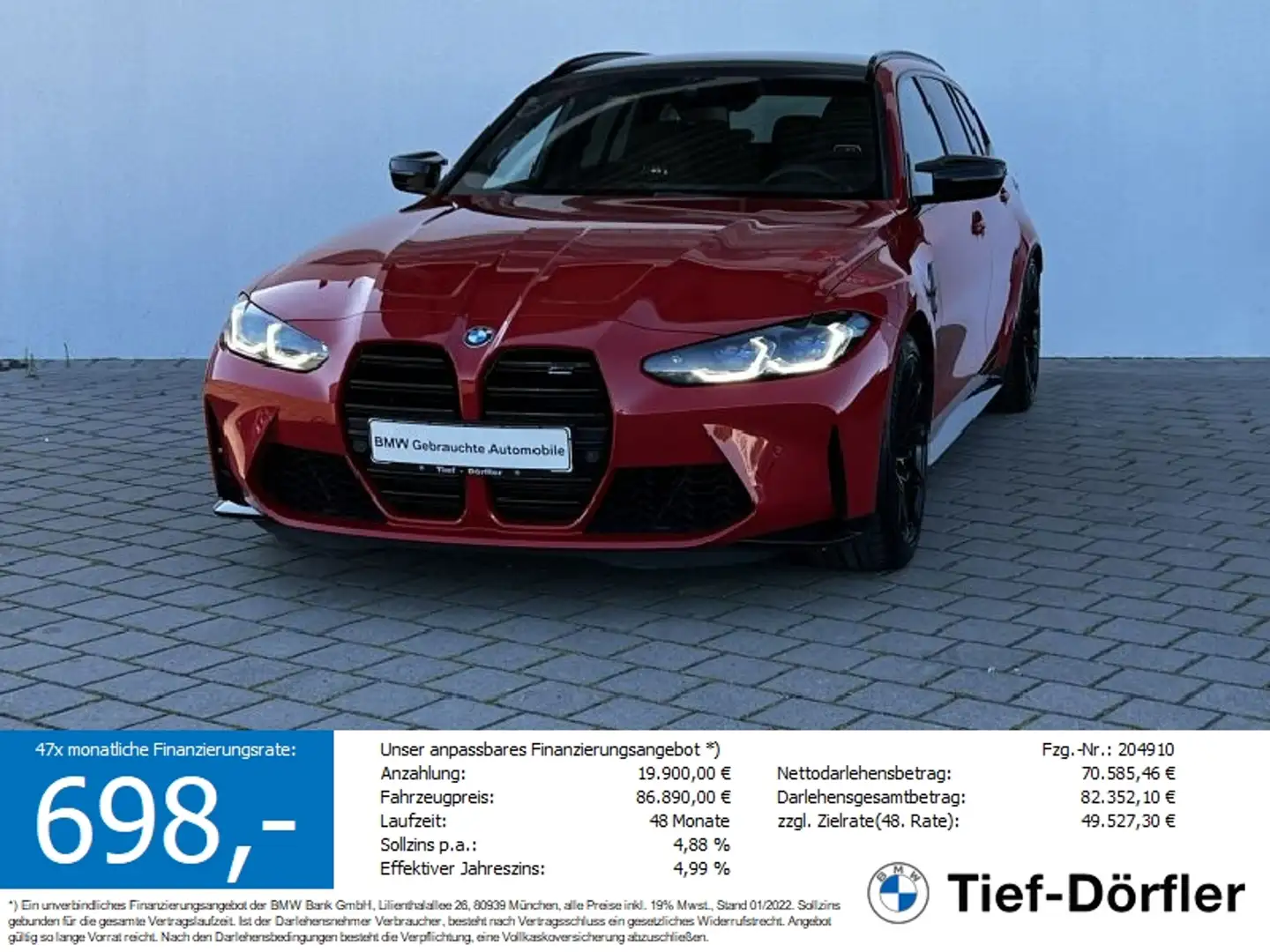 BMW M3 Competition xDr. LASER/Vmax/CAM/MEMO/PRIVACY Rot - 1