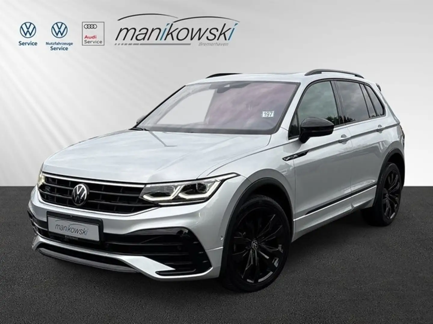 Volkswagen Tiguan 2.0 TDI DSG 200 PS 4M *R-LINE*PANO 360 AHK LED Argent - 1