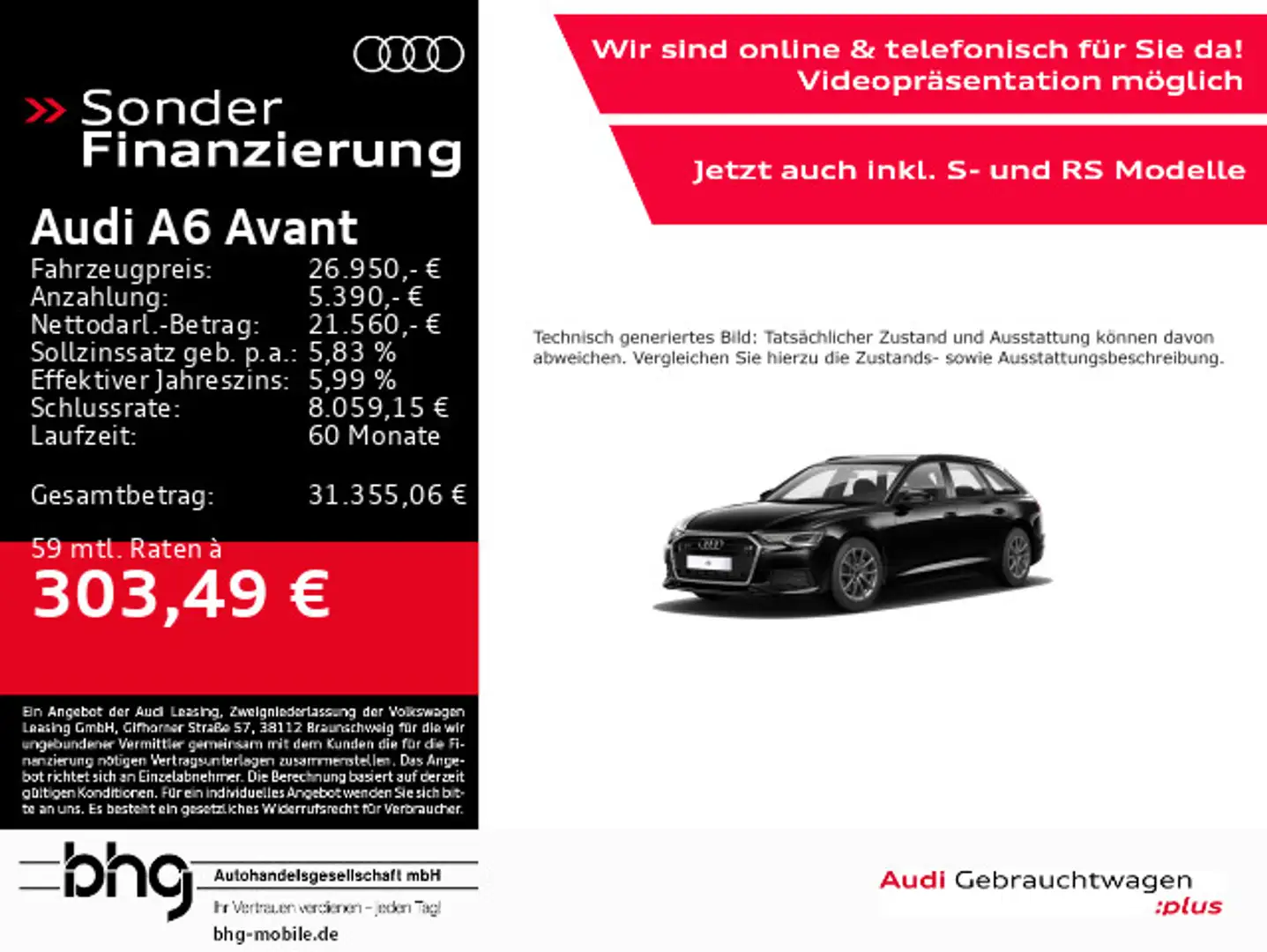 Audi A6 40 TDI S tronic Schwarz - 1