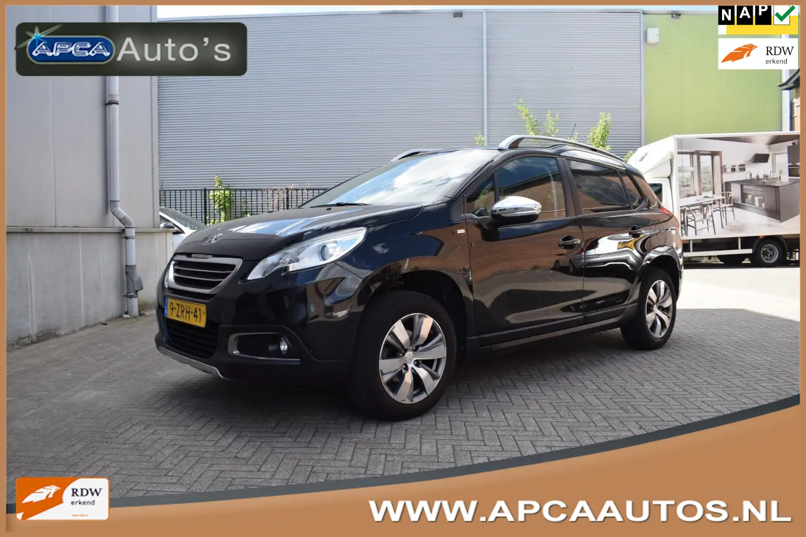 Peugeot 2008 1.2 PureTech 12 mnd GARANTIE 1e Eig DealerOH Pano Zwart - 1