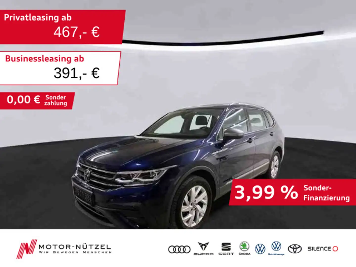 Volkswagen Tiguan Allspace 2.0 TSI DSG 4M LIFE MATRIX+AHK Blau - 1